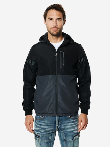 KOROSHI Přechodná bunda – černá: přední strana