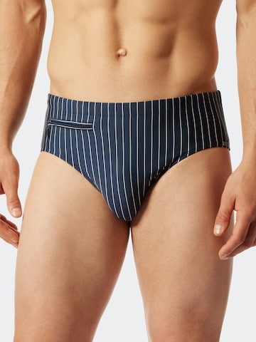 SCHIESSER Swim Trunks in Blue: front