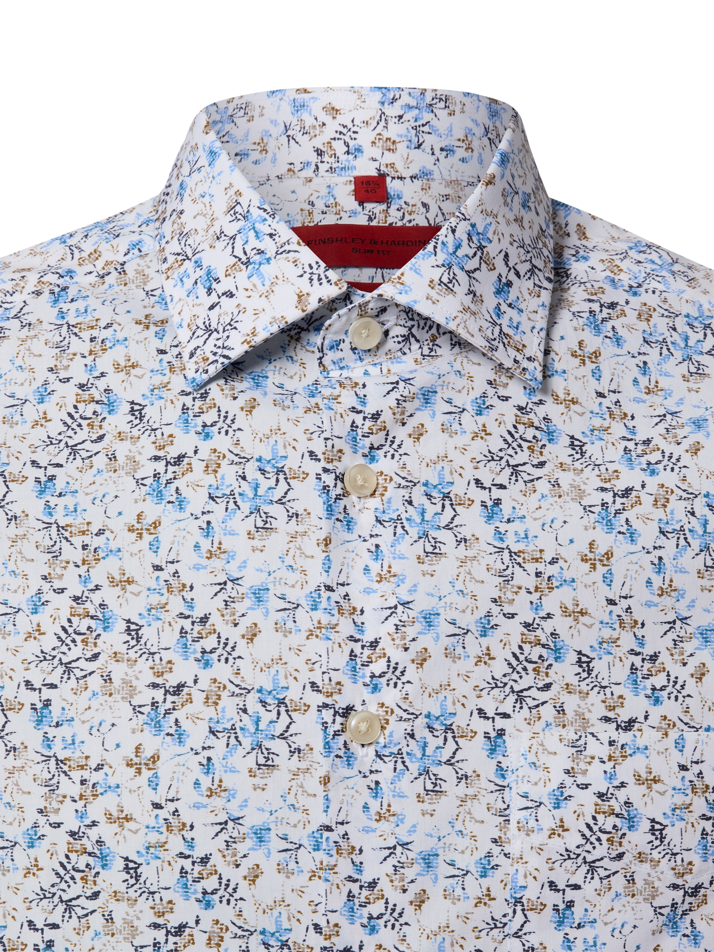 Finshley & Harding Slim fit Zakelijk overhemd ' Easy Care ' in Wit