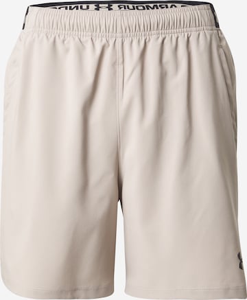 UNDER ARMOUR - Regular Calças de desporto em cinzento: frente