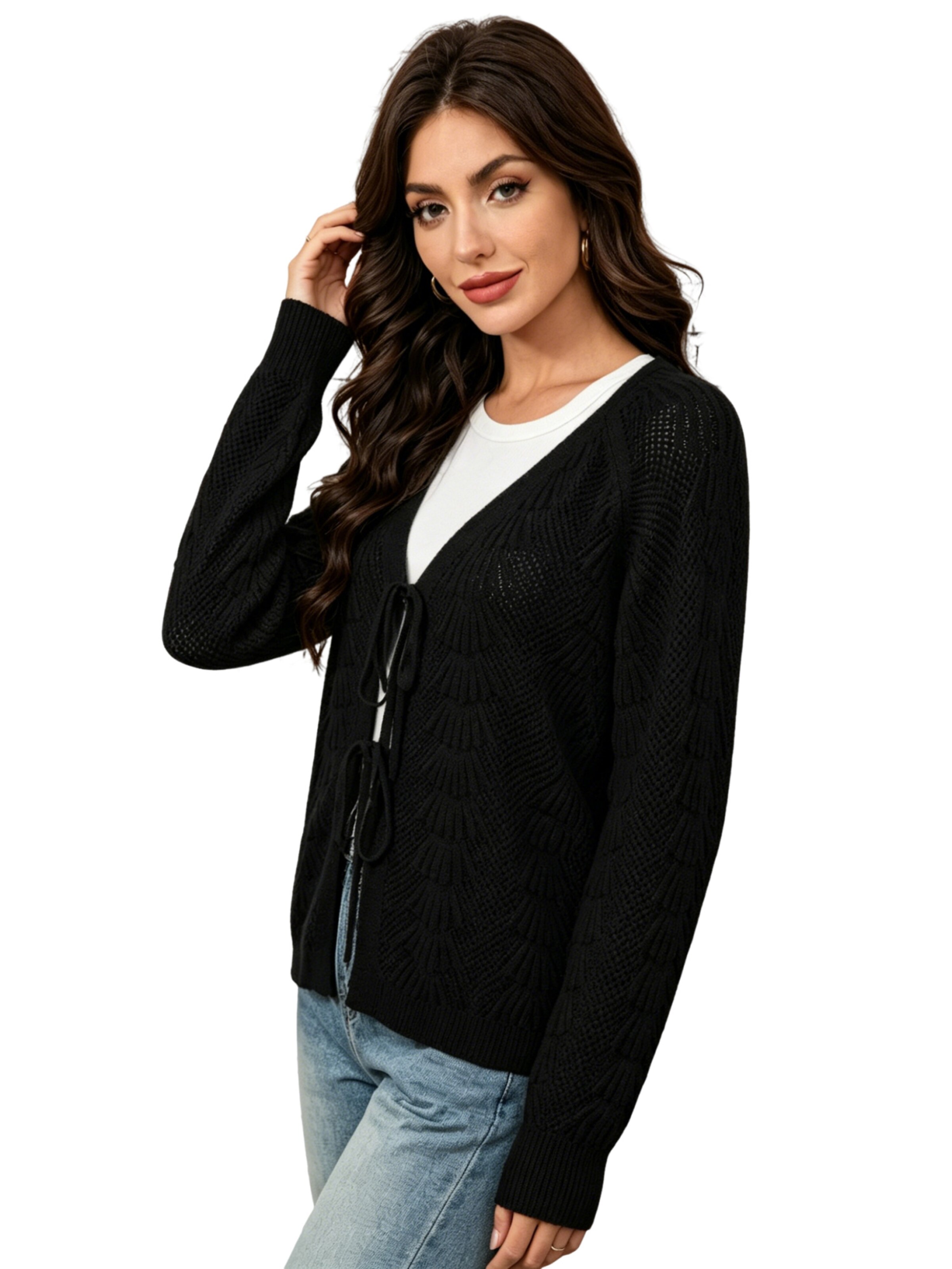 KoJooin Strickjacke‌‌‌‌‌‌‌ in Schwarz