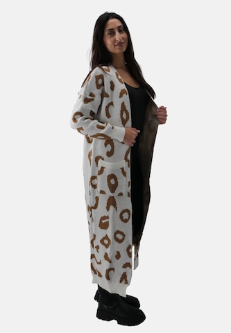 Elara Gebreide mantel in Wit