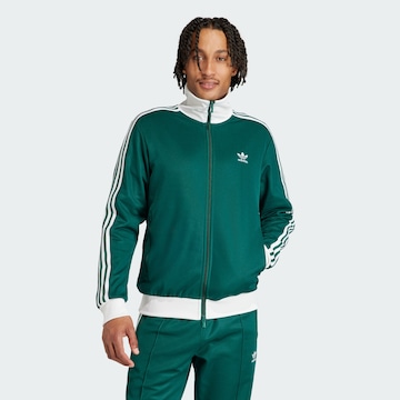 ADIDAS ORIGINALS Zip-Up Hoodie in Green: front