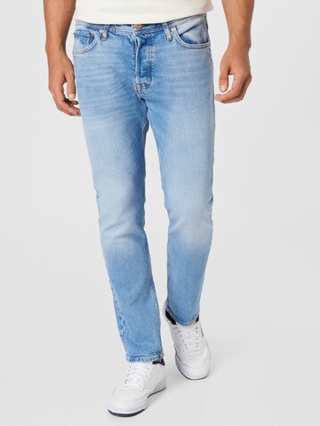 Slimfit Jeans 'Tim' de la JACK & JONES pe albastru: față