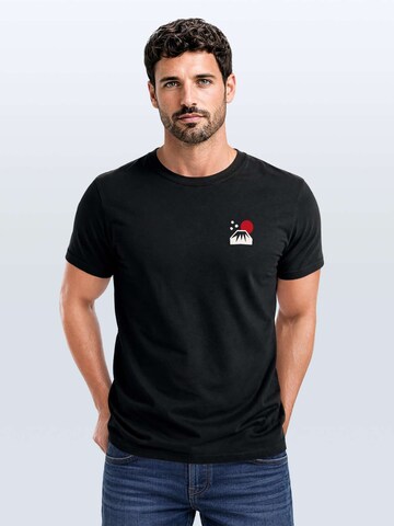 Neverless Shirt 'Japan Fuji' in Black: front