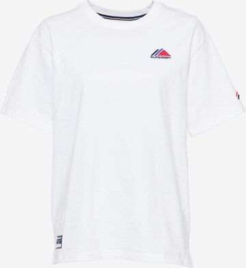 T-shirt 'Mountain Sport' Superdry en blanc : devant