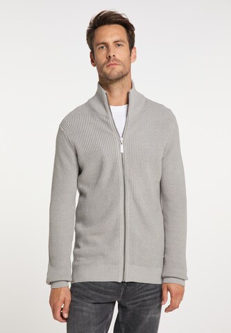 ICEBOUND Knit Cardigan in Grey: front