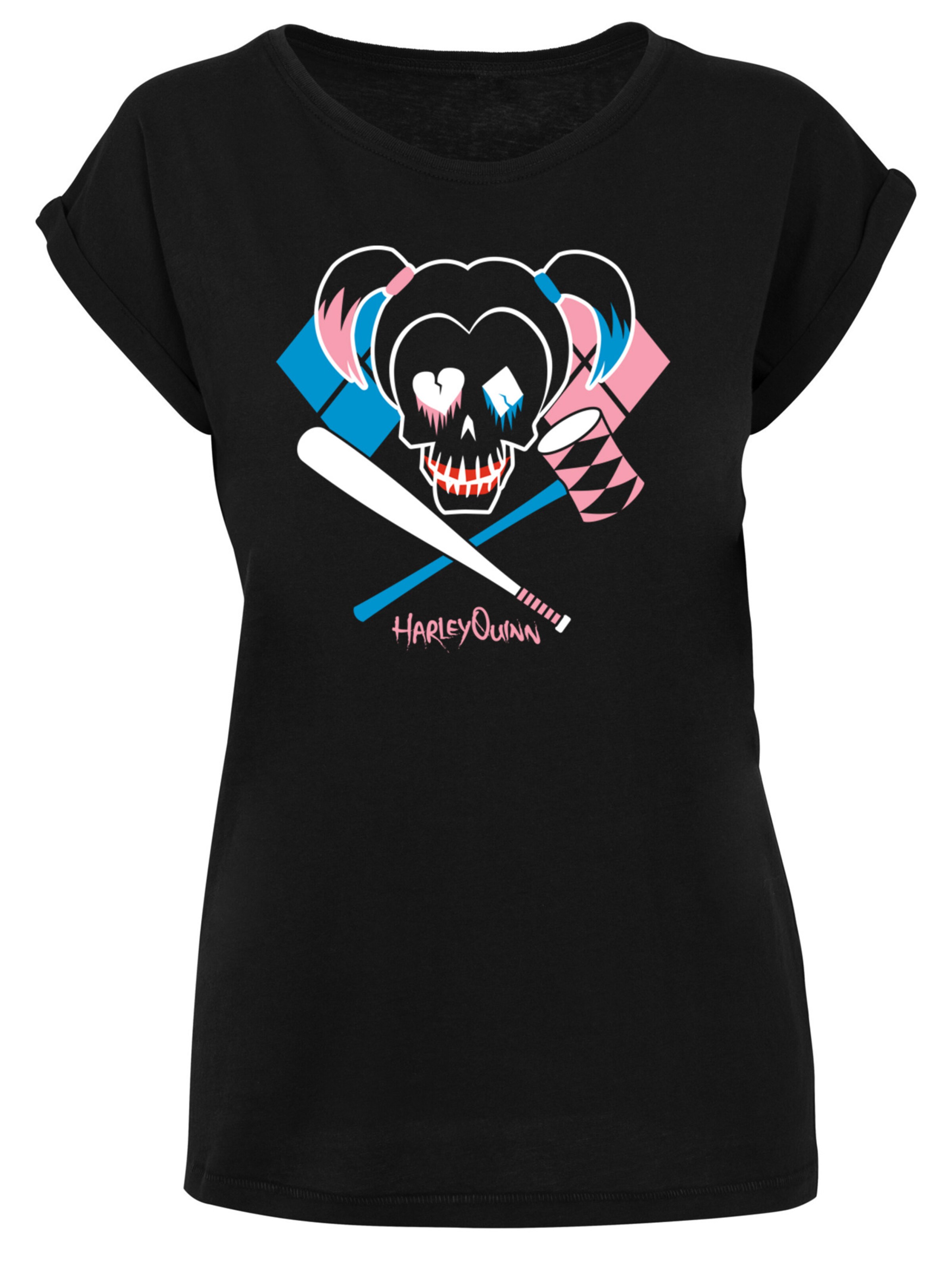 T-shirt 'Suicide Squad Harley Quinn Skull' F4NT4STIC en noir : devant