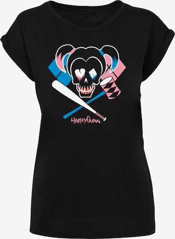 F4NT4STIC Shirt 'Suicide Squad Harley Quinn Skull' in Black: front