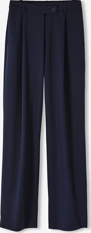 Ipekyol Wide leg Pleat-Front Pants in Blue: front