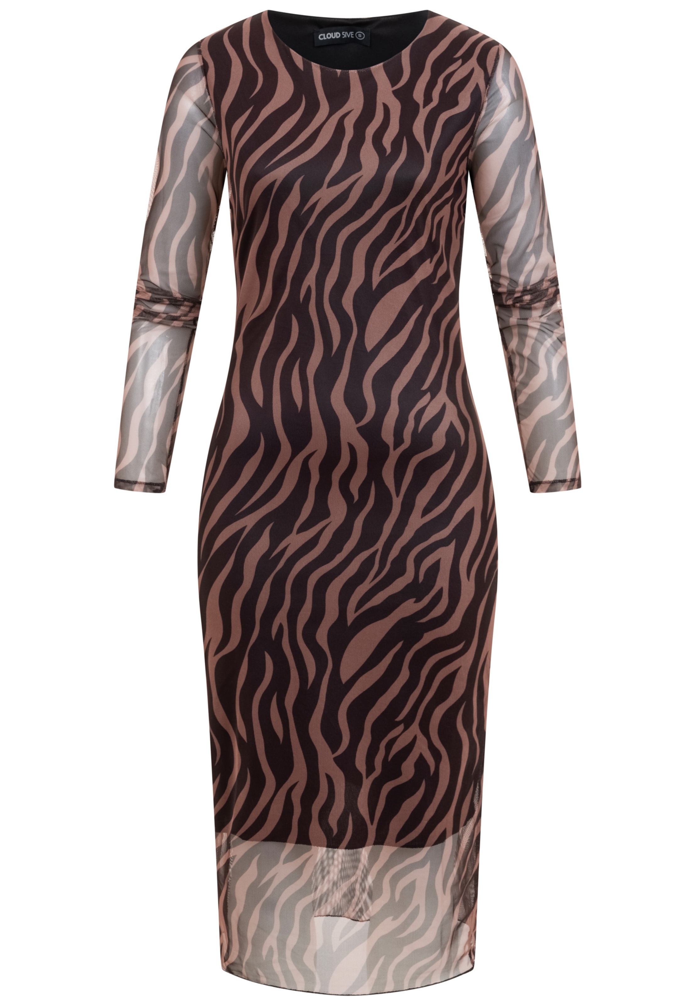 Cloud5ive Kleid in Braun: Vorderseite