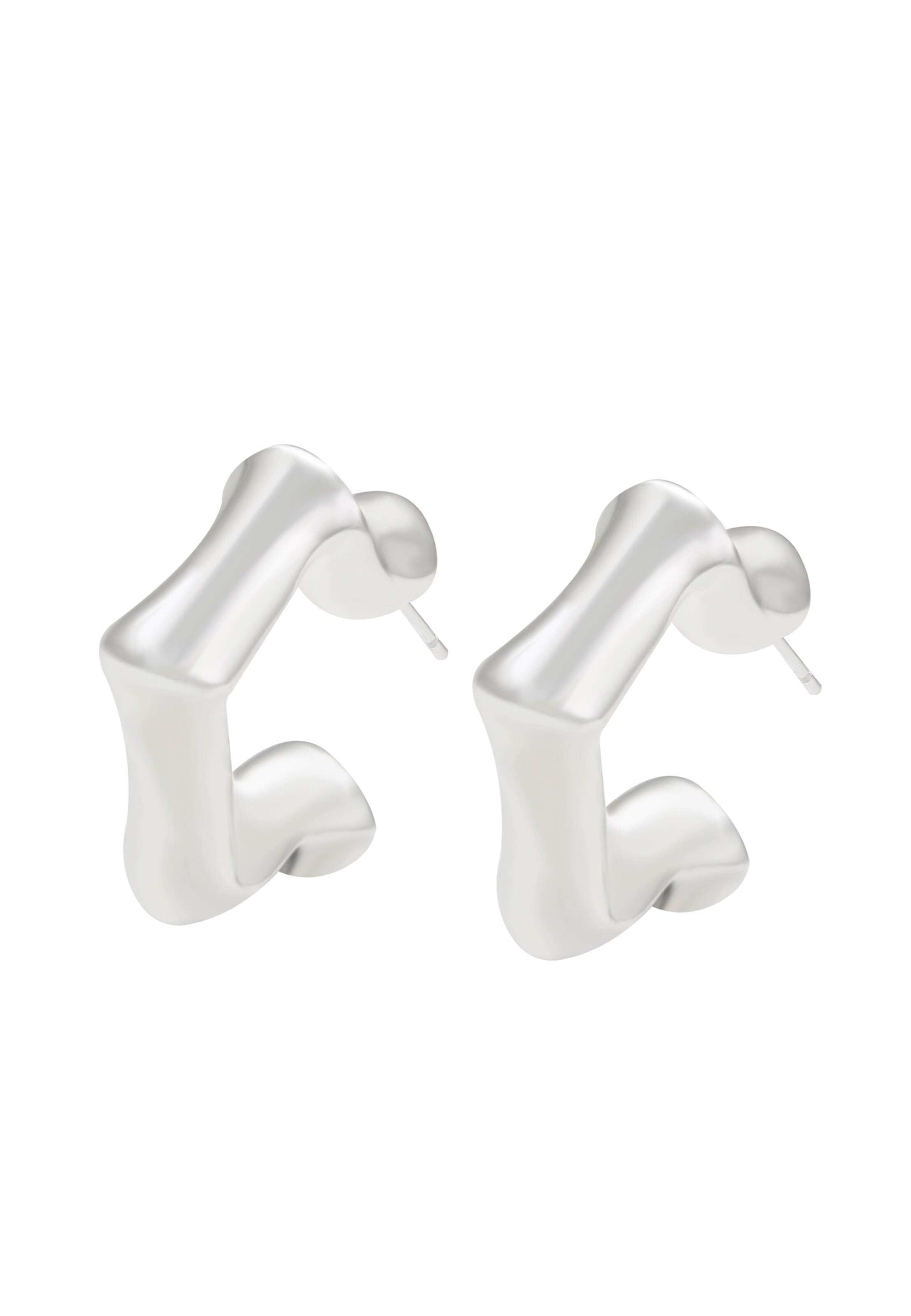 faina - Brincos em prata: frente