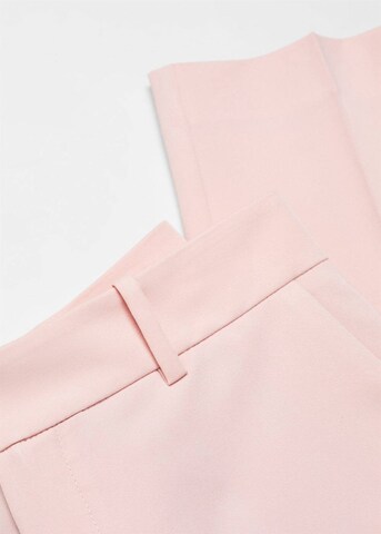 MANGO Slim fit Pleated Pants 'Boreal' in Pink