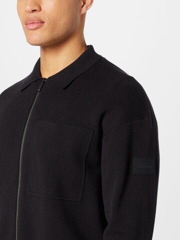 Calvin Klein Πλεκτή ζακέτα 'MILANO' σε μαύρο