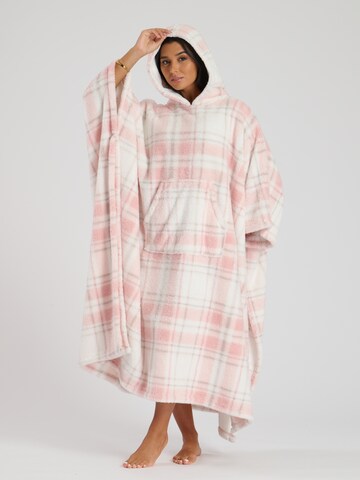 Loungeable Between-Seasons Coat in Pink: front