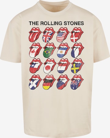 T-Shirt 'The Rolling Stones Voodoo Lounge Tongues' F4NT4STIC en beige : devant