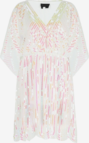 Robe de cocktail NAEMI en blanc : devant