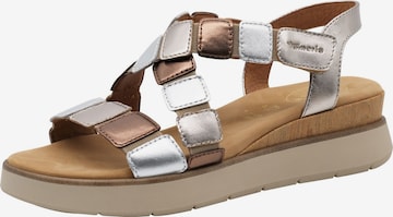 Sandales Tamaris en or : devant