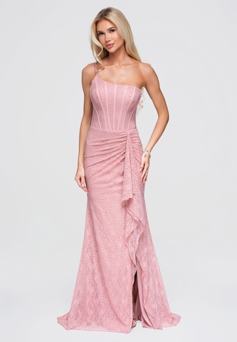 Robe de soirée Ombre en rose : devant