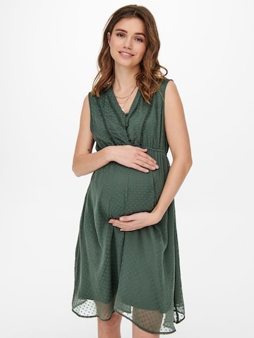 Only Maternity Jurk 'Mama' in Groen