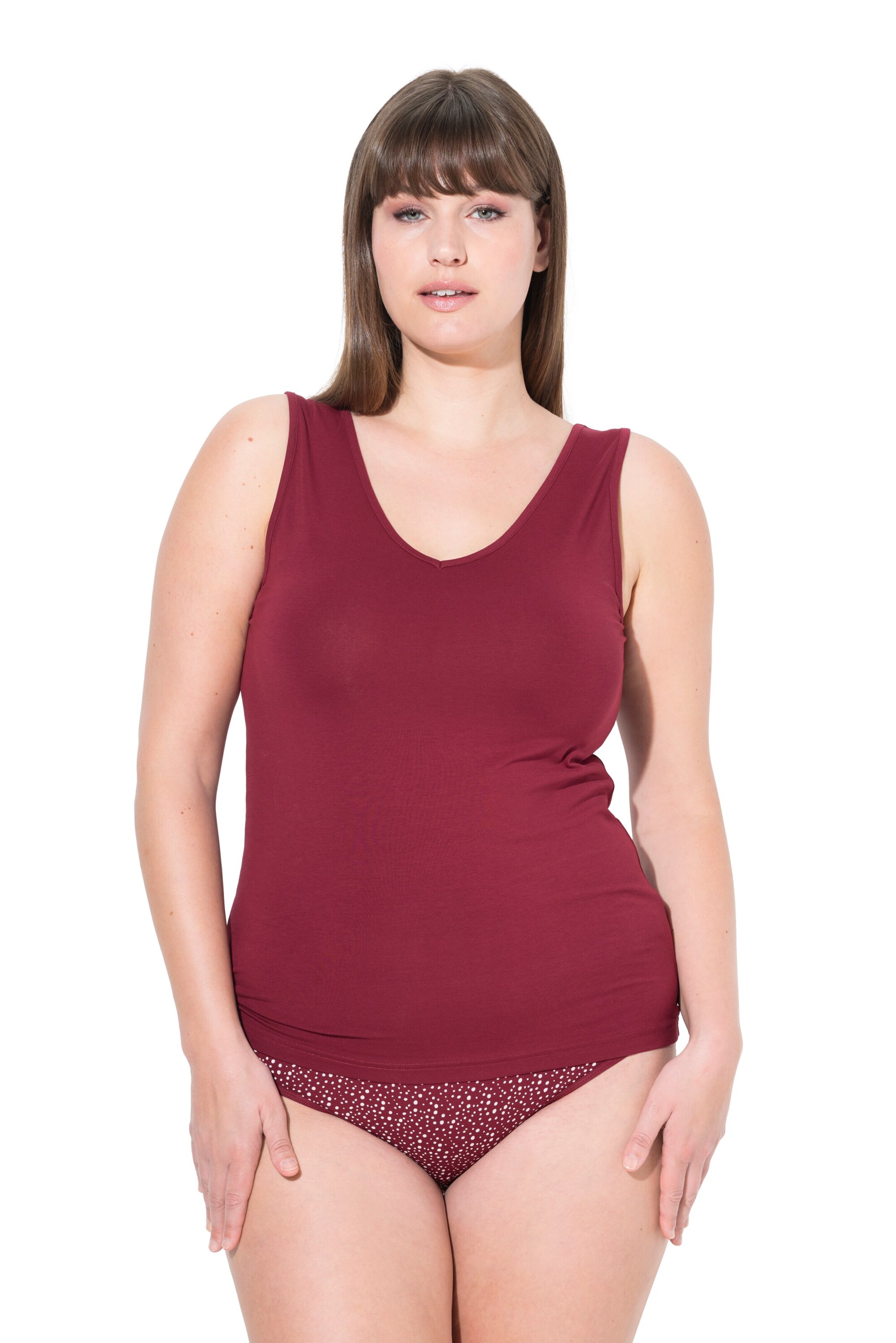 Ulla Popken Undershirt in Red: front