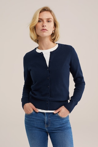 WE Fashion Вязаная кофта в Синий: спереди
