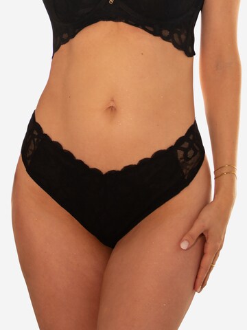 SugarShape Thong in Black: front