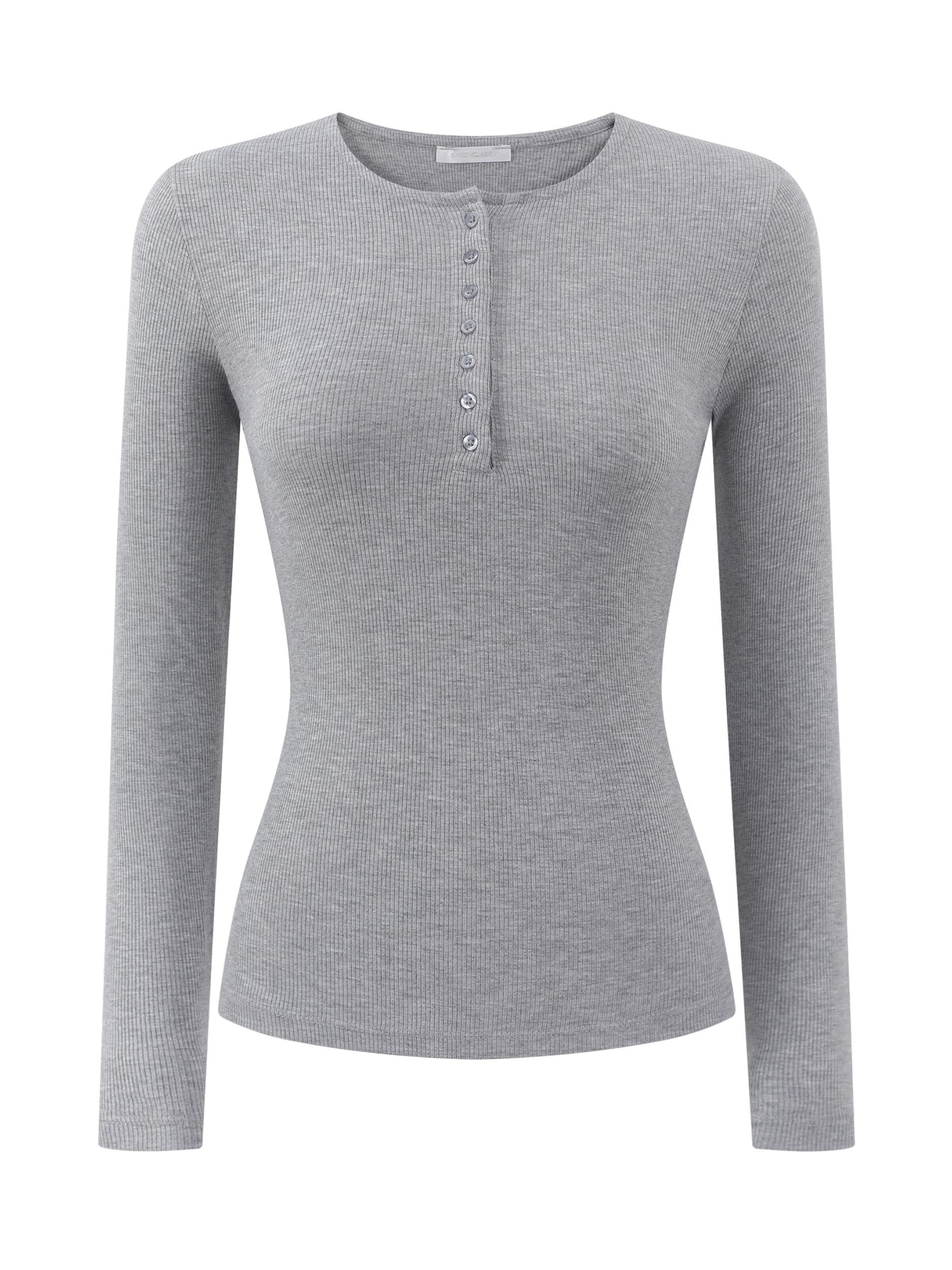 SASSYCLASSY - Camiseta en gris: frente