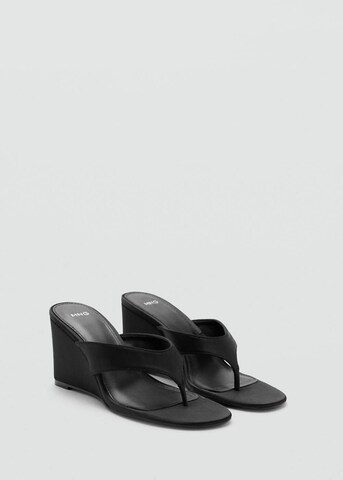 MANGO T-Bar Sandals 'Lirio' in Black