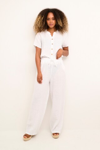 Cream Wide leg Broek 'Bellis ' in Wit