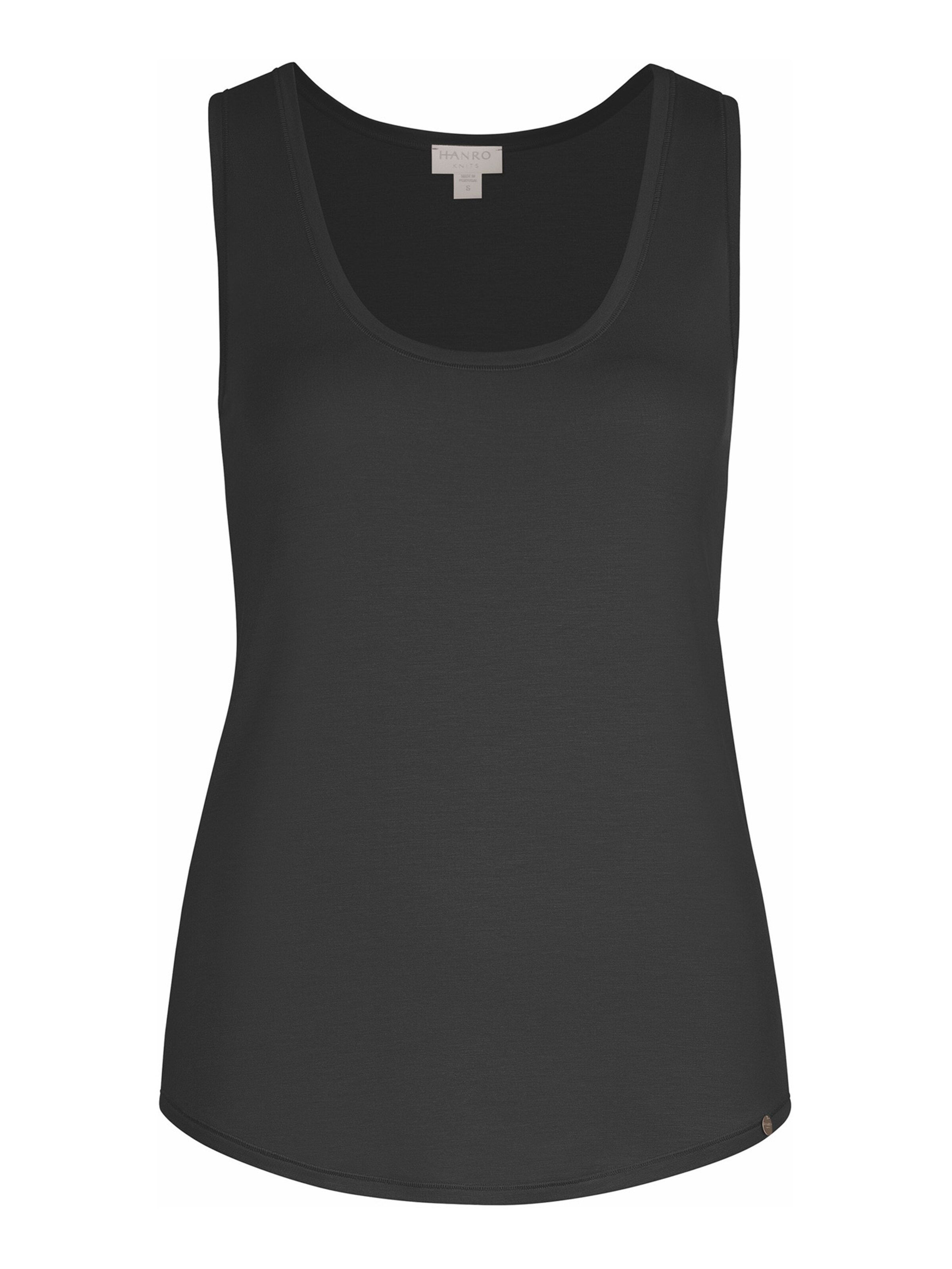 Hanro - Top ' Yoga ' em preto: frente