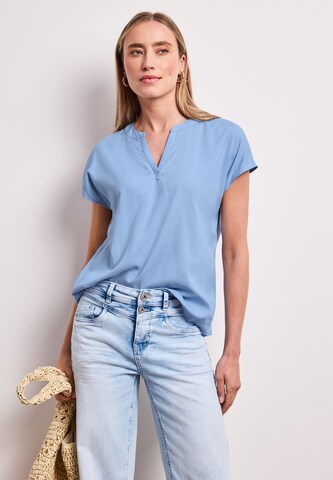 STREET ONE Blouse in Blue: front