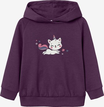 NAME IT - Sweatshirt em roxo: frente