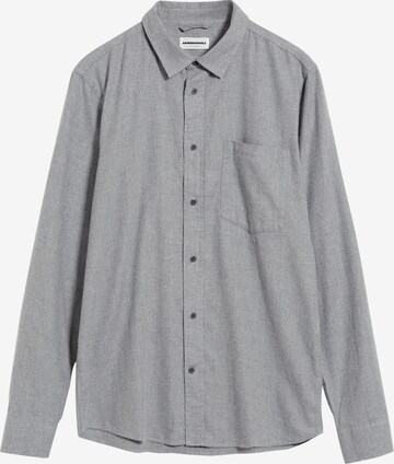 ARMEDANGELS Comfort fit Button Up Shirt 'BODAA' in Grey: front