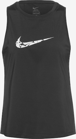 NIKE Sports Top 'ONE SWSH HBR' in Black: front