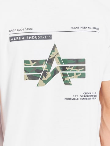 ALPHA INDUSTRIES T-shirt i vit