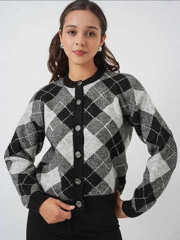 Bigdart Knit Cardigan in Black: front