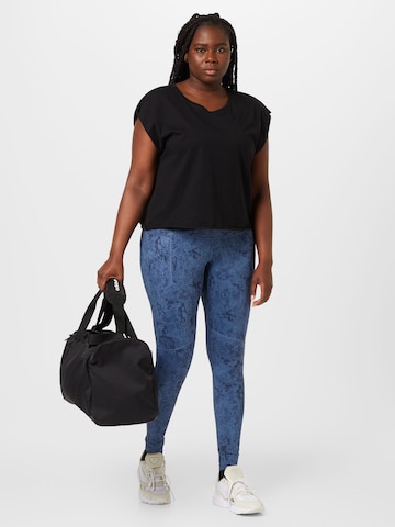 ADIDAS TERREX Skinny Workout Pants 'Multi Allover Print ' in Blue