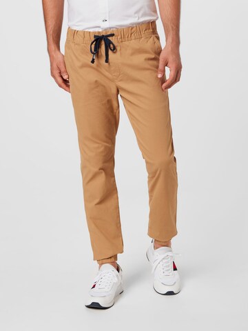 Tommy Jeans Tapered Hose 'Scanton Dobby' in Beige: Vorderseite