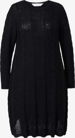 MIAMODA Gebreide jurk in Zwart: voorkant