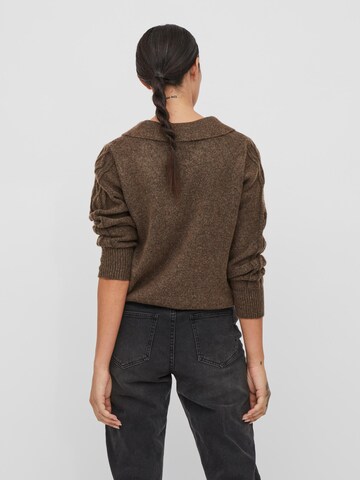 VILA Sweater 'Firrah' in Brown