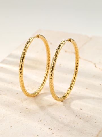 Hey Happiness Ohrringe 'Snake Skin Hoop' in Gold