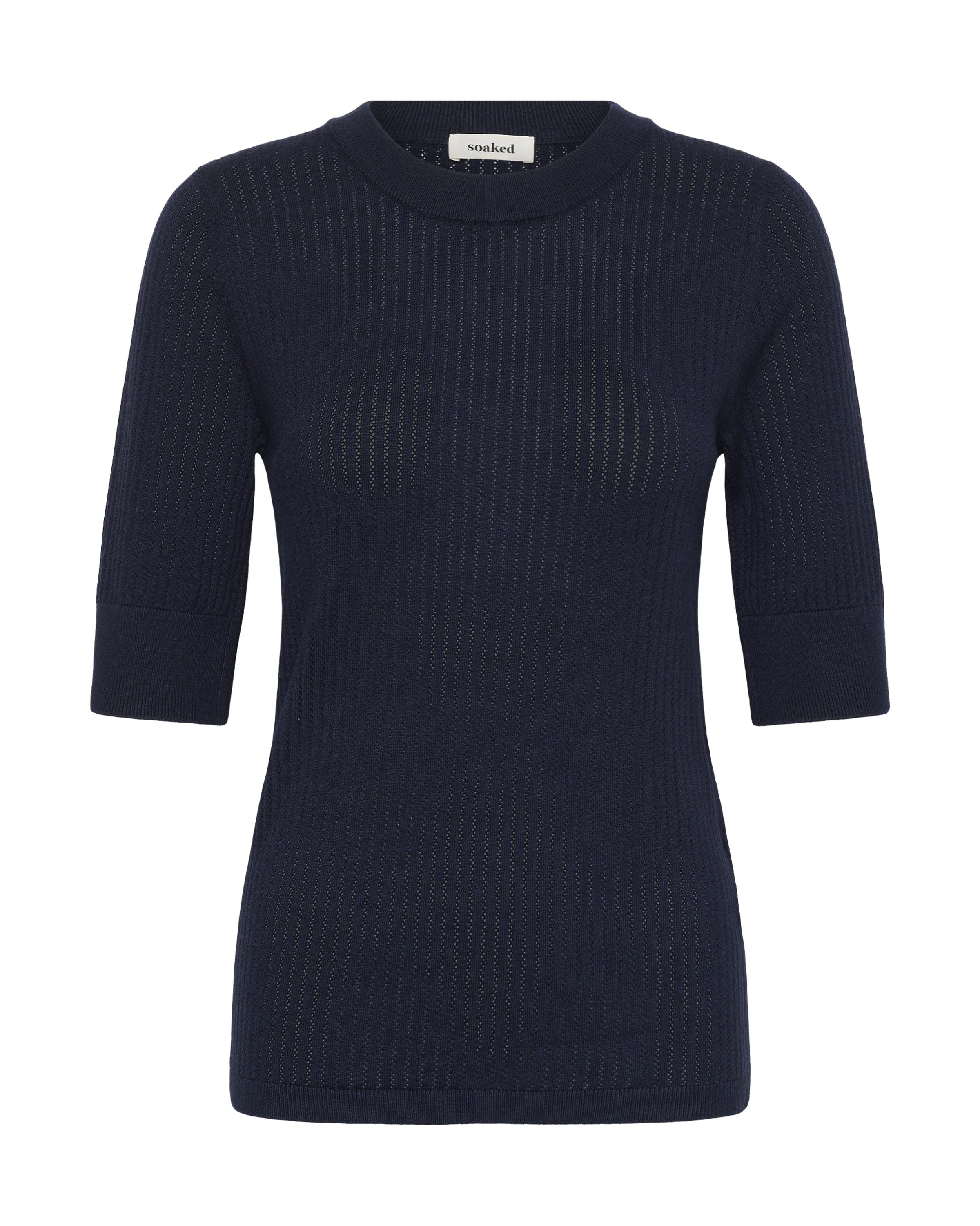 SOAKED IN LUXURY Trui ' SLSpina' in Blauw: voorkant