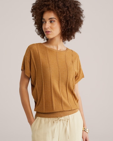 Pulover de la WE Fashion pe auriu: față