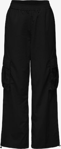 Pantalon cargo 'KARIN' ONLY en noir : devant