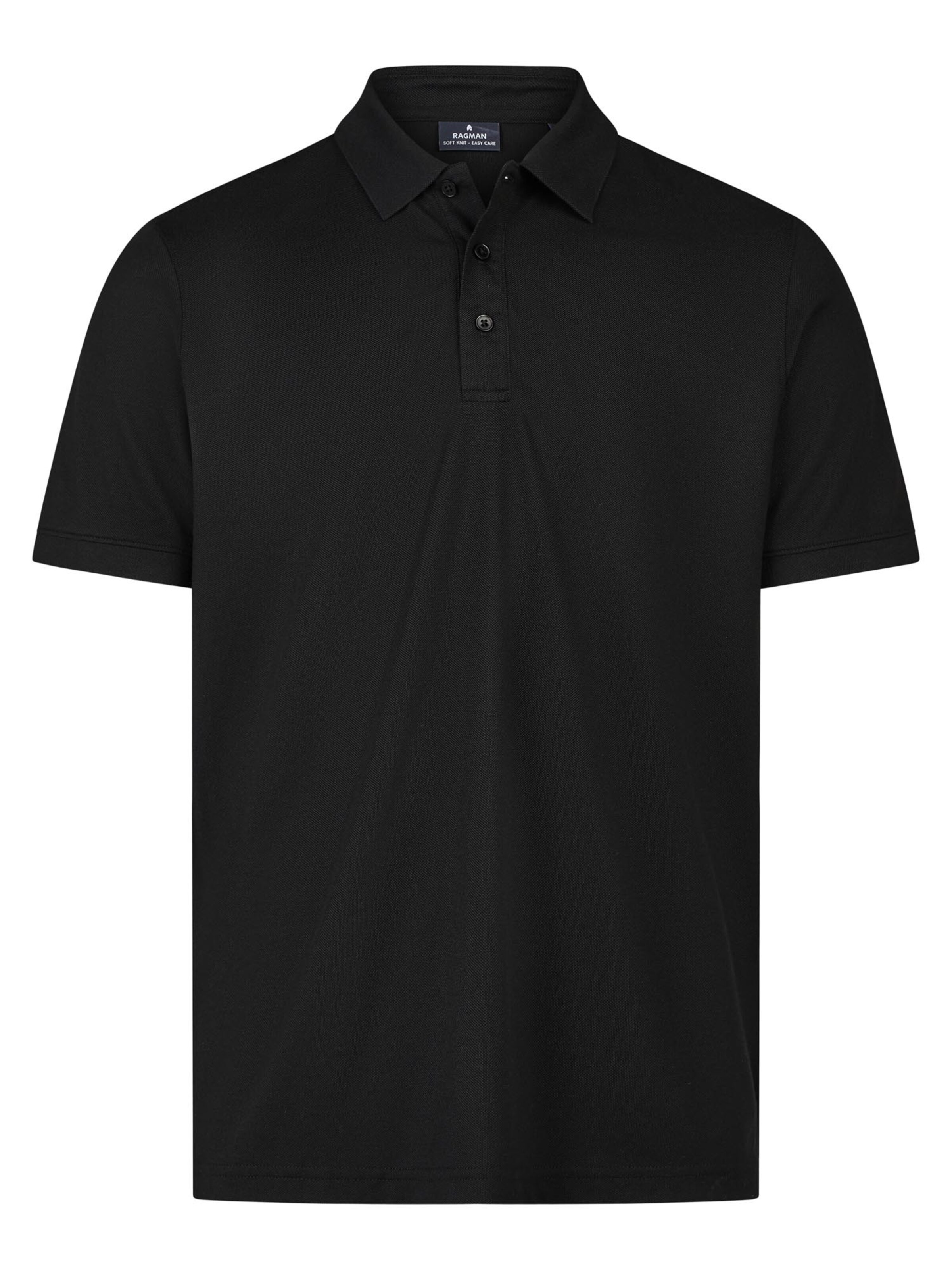 Ragman Shirt 'Basic' in Zwart: voorkant