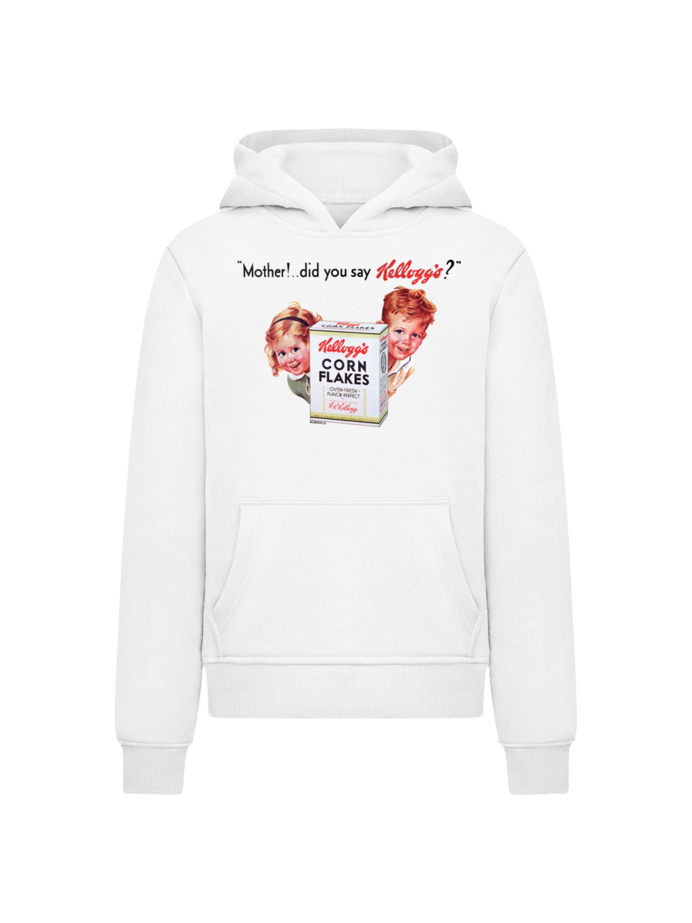 Sweat-shirt 'Kellogg's Corn Flakes Vintage Kids Advert' F4NT4STIC en blanc : devant