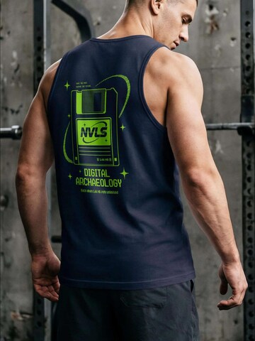 Neverless Shirt 'Digital Archaeology' in Blue