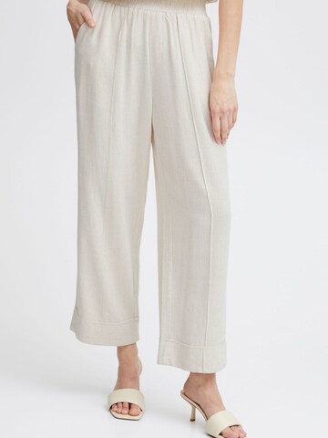 Fransa - Loosefit Pantalón de pinzas 'Atel' en blanco