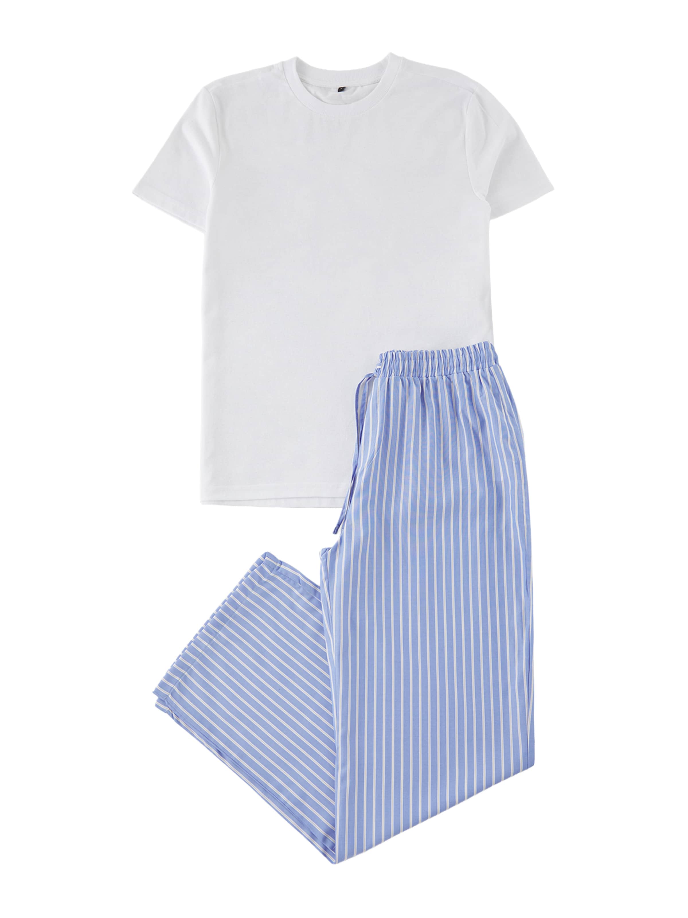 Trendyol Пижама длинная в Синий